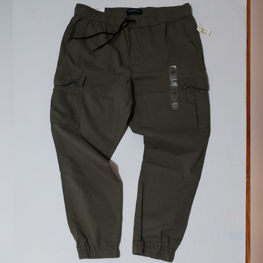 Aeropostale Olive Green Cargo Pants with Jogger Style